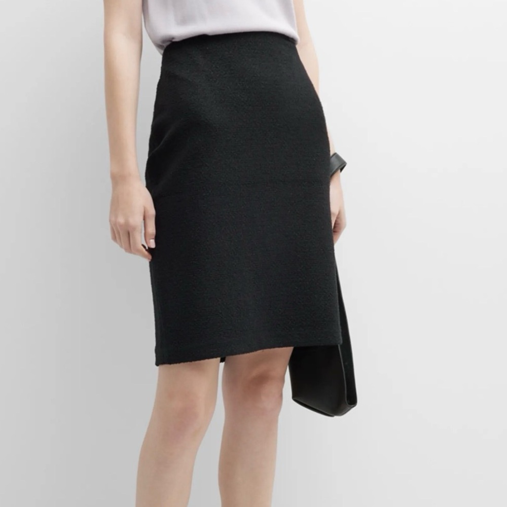 St. John Black Knit Pencil Skirt